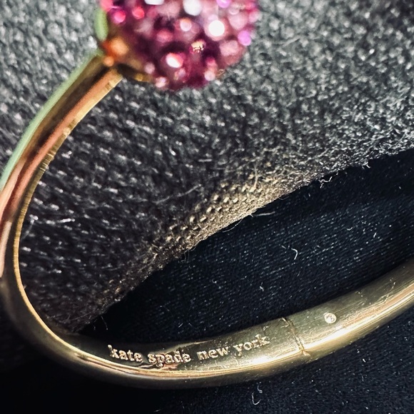 Kate Spade - Pearl Power; hinged cuff with Pink Pave crystals - Picture 3 of 4
